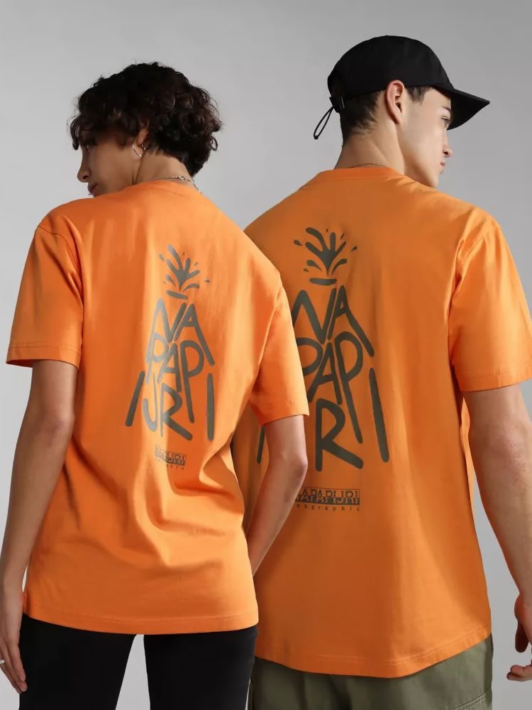 NAPAPIJRI TSHIRT S PAJAS SS ORANG AMBER