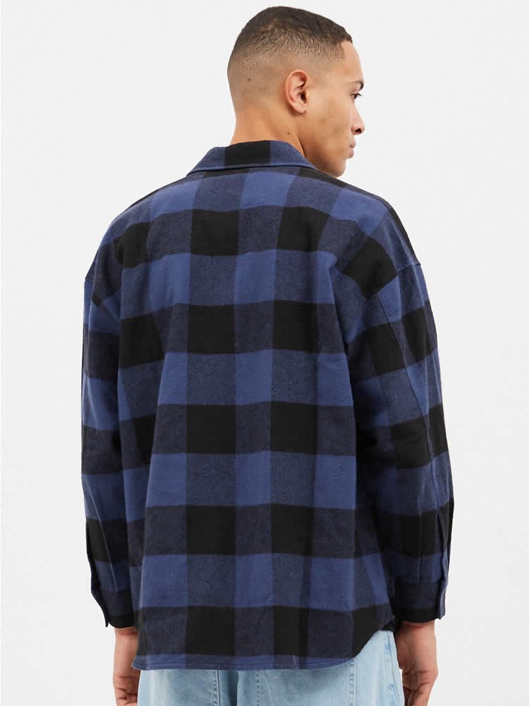 DR DENIM FRANK SHIRT BLUE INDIGO CHECK