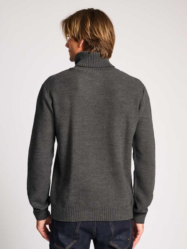 STAFF CALVIN MAN TURTLENECK KNIT SMOKE