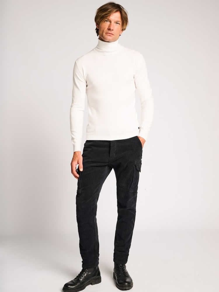 STAFF FRANK MAN TURTLENECK KNIT ECRU