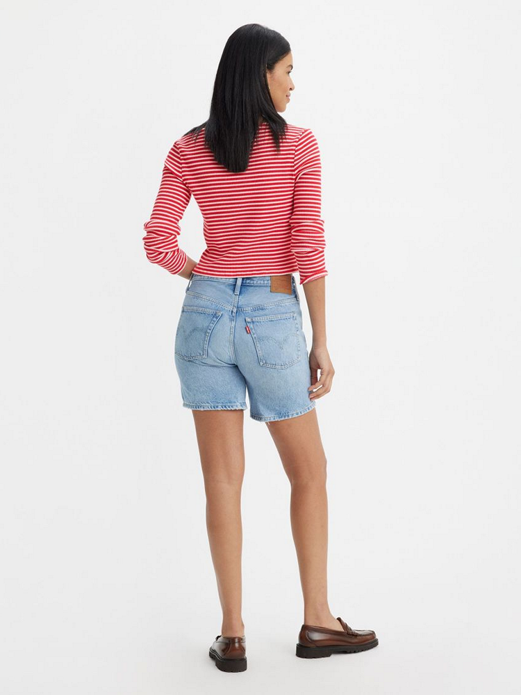 LEVIS 501® MID THIGH SHORT MED INDIGO - WORN IN