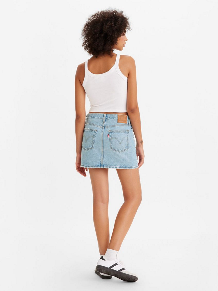 LEVIS ICON SKIRT LIGHT INDIGO - WORN IN