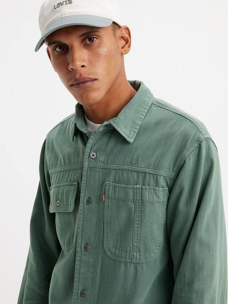 LEVIS LS AUBURN WORKER GREENS SHIRT