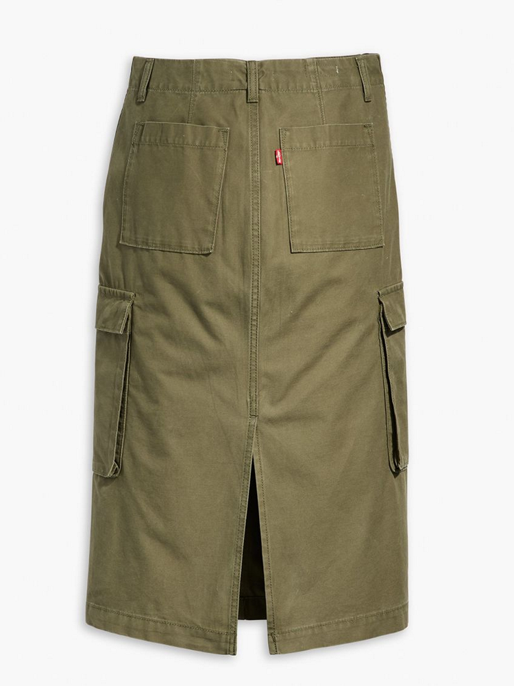 LEVIS CARGO MIDI SKIRT GREENS