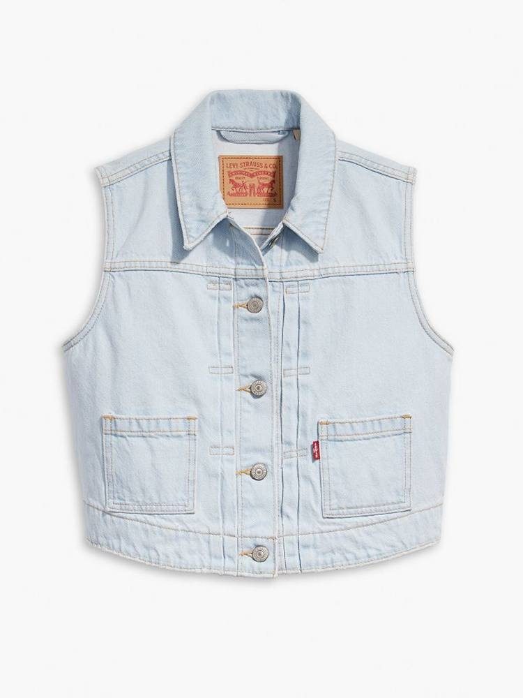 LEVIS UTILITY VEST MED INDIGO - WORN IN