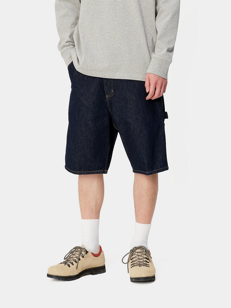 CARHARTT WIP Single Knee Short BLUE RINSED