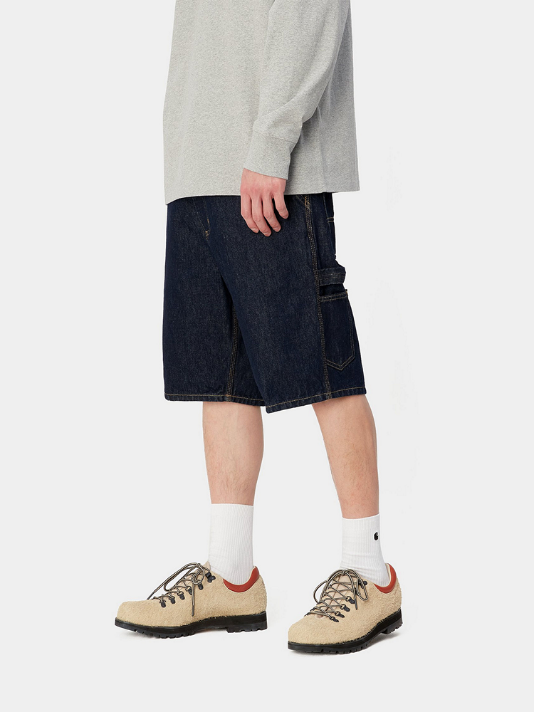 CARHARTT WIP Single Knee Short BLUE RINSED