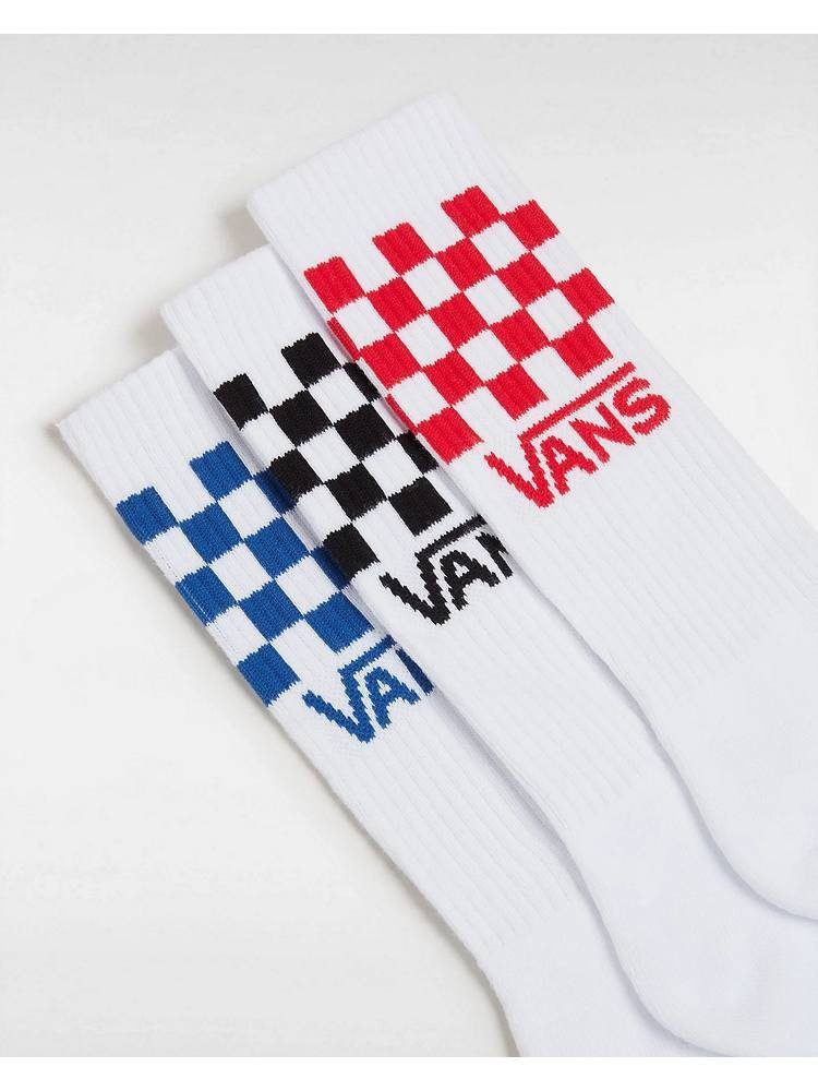 VANS CLASSIC CHECK CREW SOCKS White