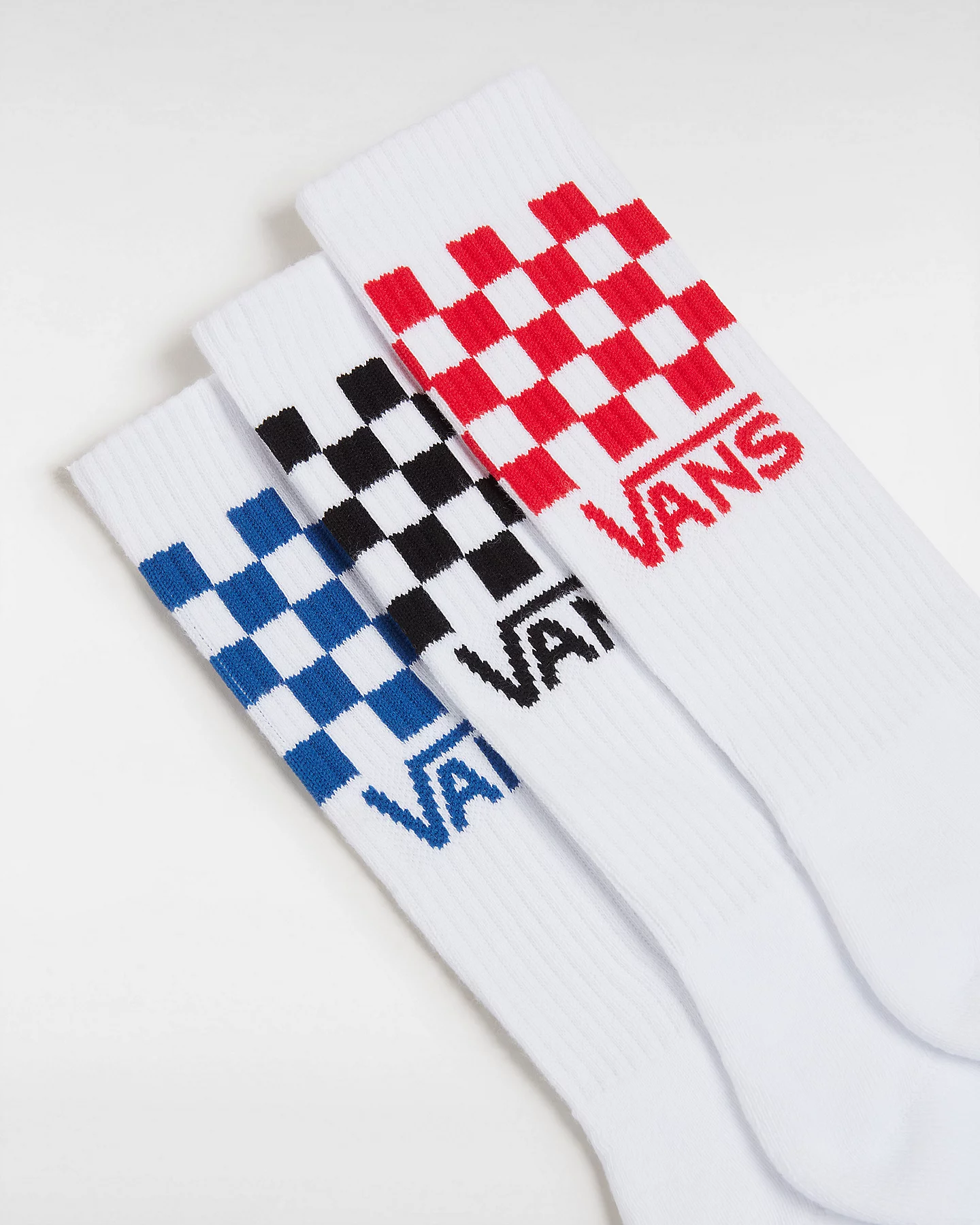 VANS CLASSIC CHECK CREW SOCKS White