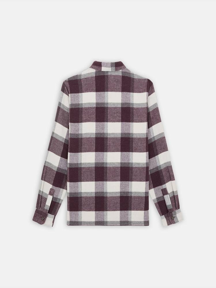 DICKIES PLAID COALING LS SHIRT PLUM PERF