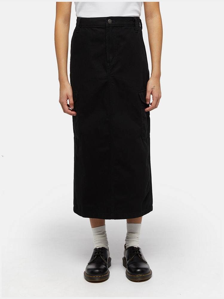 DICKIES DUCK CANVAS CARGO SKIRT W BLACK