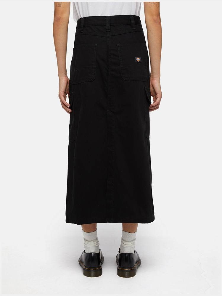 DICKIES DUCK CANVAS CARGO SKIRT W BLACK