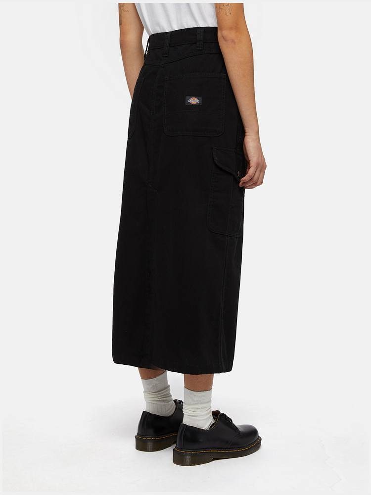 DICKIES DUCK CANVAS CARGO SKIRT W BLACK