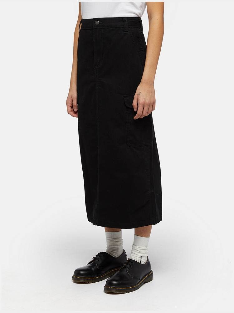 DICKIES DUCK CANVAS CARGO SKIRT W BLACK