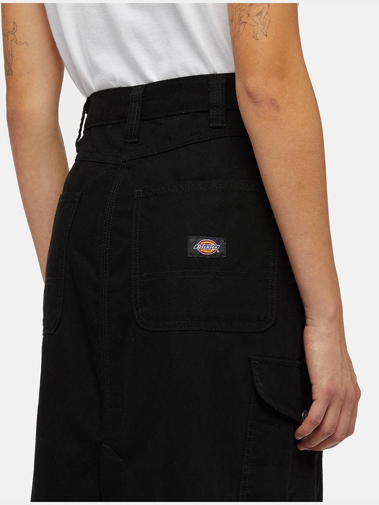 DICKIES DUCK CANVAS CARGO SKIRT W BLACK