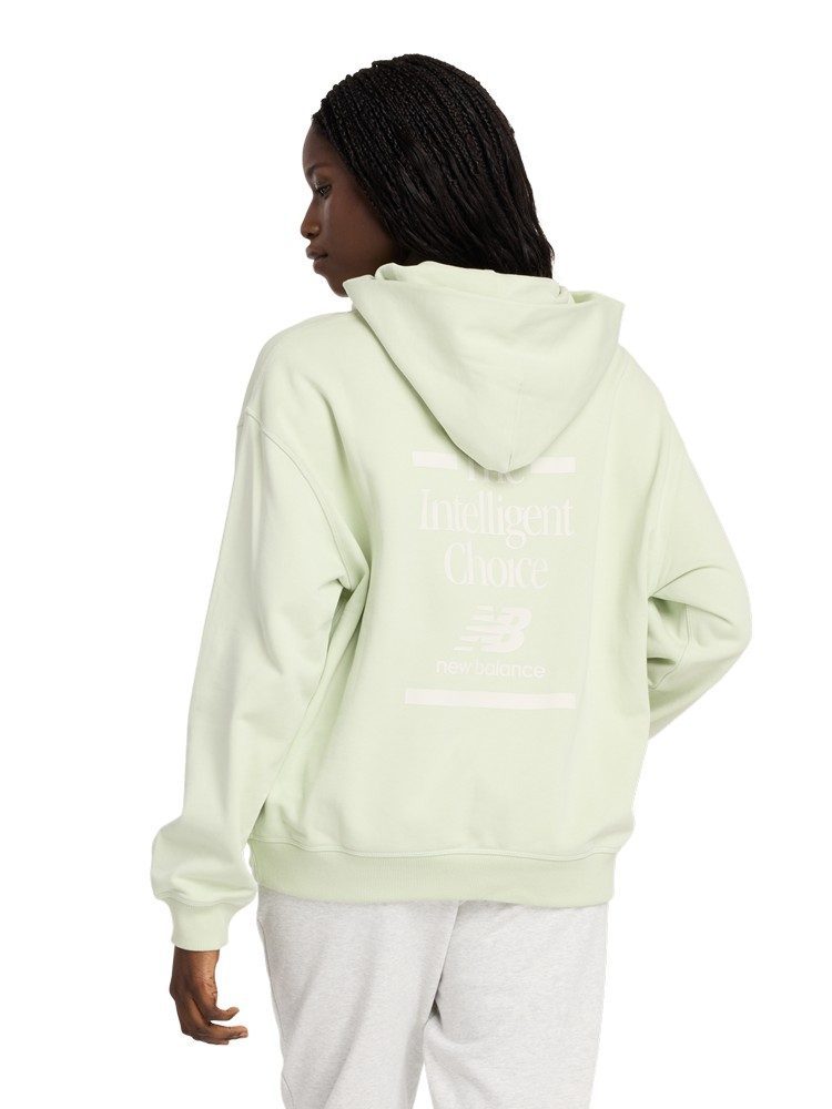 NEW BALANCE  ΜΠΛΟΥΖΑ ATHLETICS FRENCH TERRY OVERSIZED CHOICE HOODIE NATURAL MINT