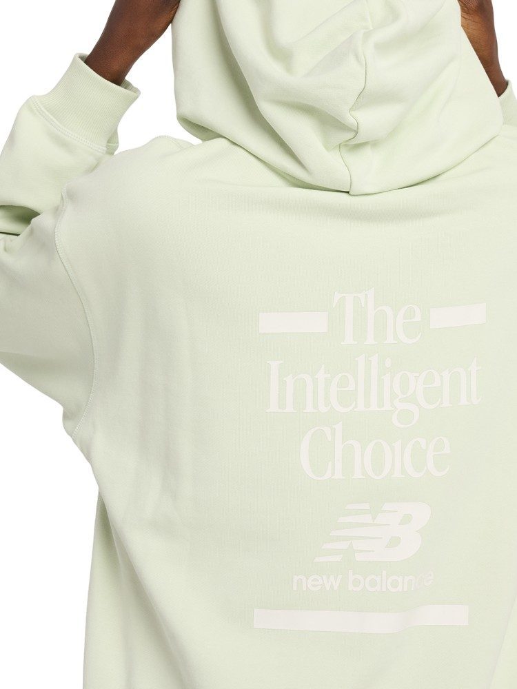 NEW BALANCE ATHLETICS FRENCH TERRY OVERSIZED CHOICE HOODIE NATURAL MINT