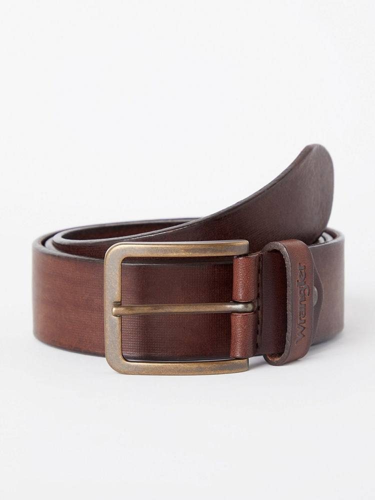 WRANGLER STRUCTURED BELT BROWN