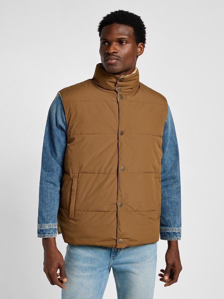 LEE REVERSIBLE WESTERN PUFFER SAND