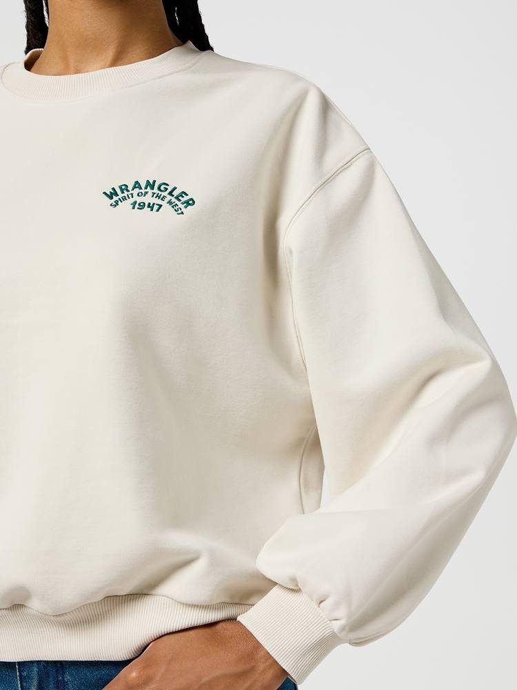 WRANGLER OVERSIZED SWEAT VINTAGE WHITE