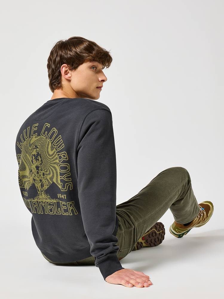 WRANGLER CREWNECK SWEATSHIRT FADED BLACK