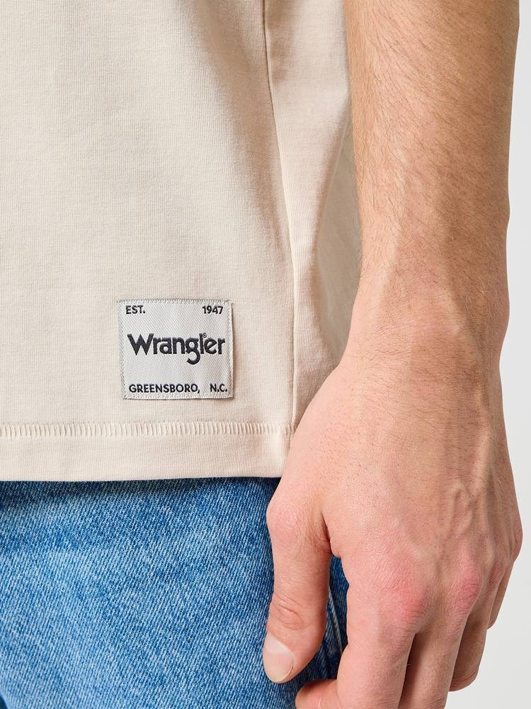 WRANGLER SS SOLID TEE VINTAGE WHITE