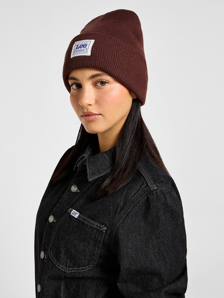 LEE WORKWEAR BEANIE VELVET BEET