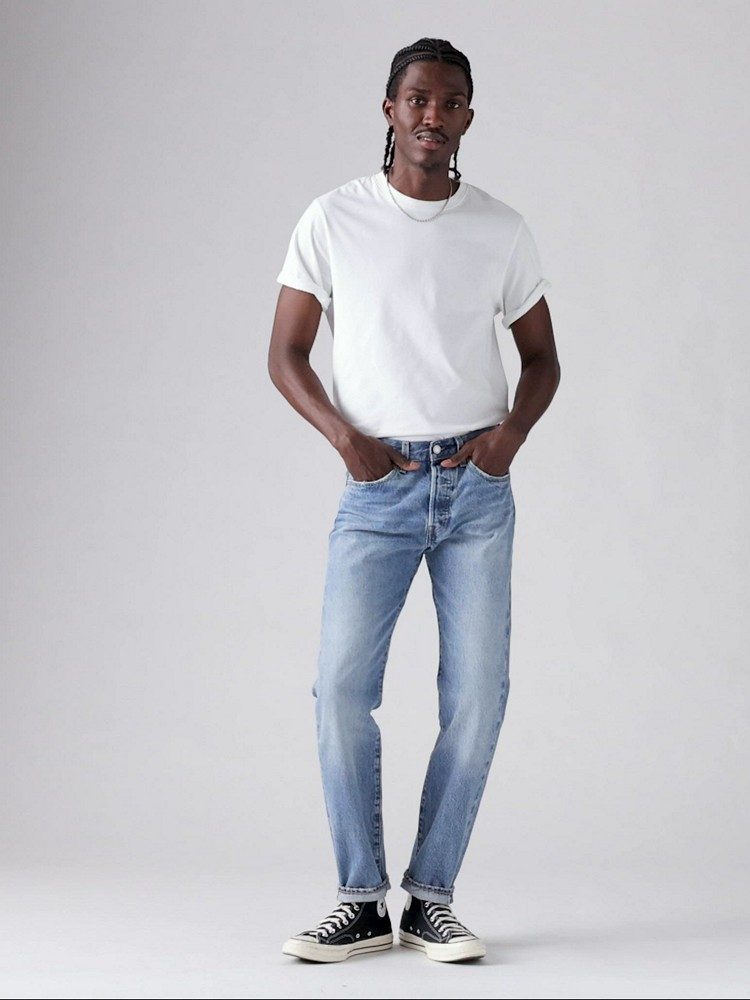 LEVI'S 501® SLIM TAPER MED INDIGO - WORN IN