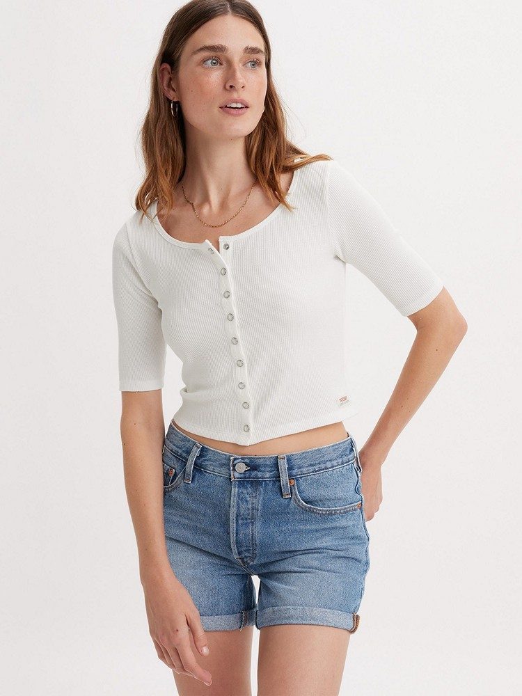 LEVI'S DRY GOODS WAFFLE TOP WHITES