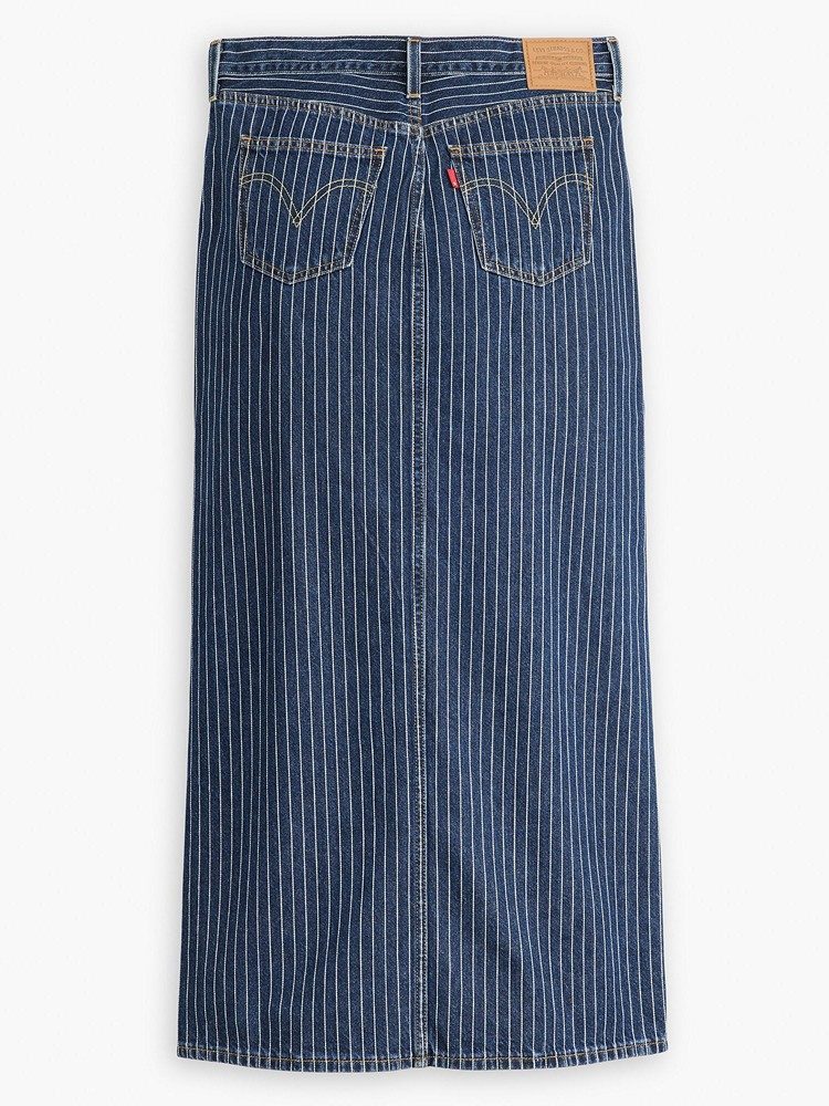 LEVI'S ANKLE COLUMN SKIRT DARK INDIGO - FLAT FINISH