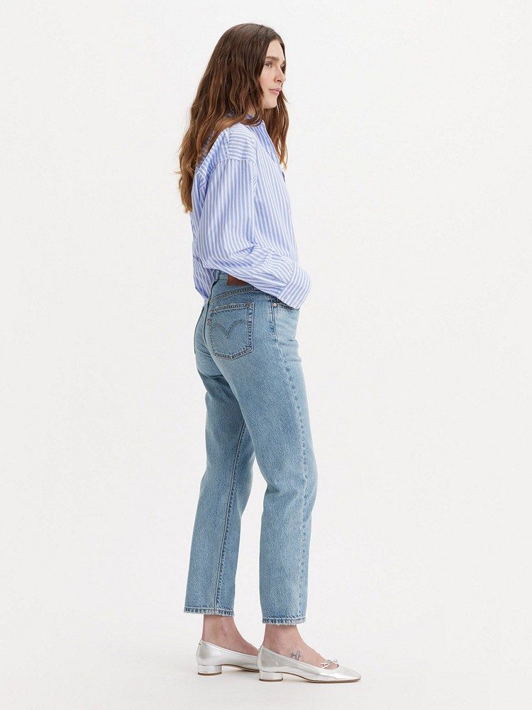 LEVI'S 501® CROP LIGHTWEIGHT MED INDIGO - WORN IN