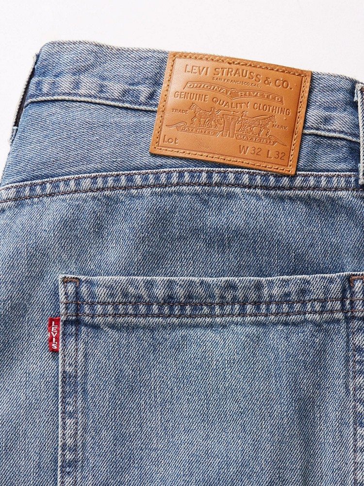 LEVI'S 555 RELAXED STRT UTILITY MED INDIGO - WORN IN