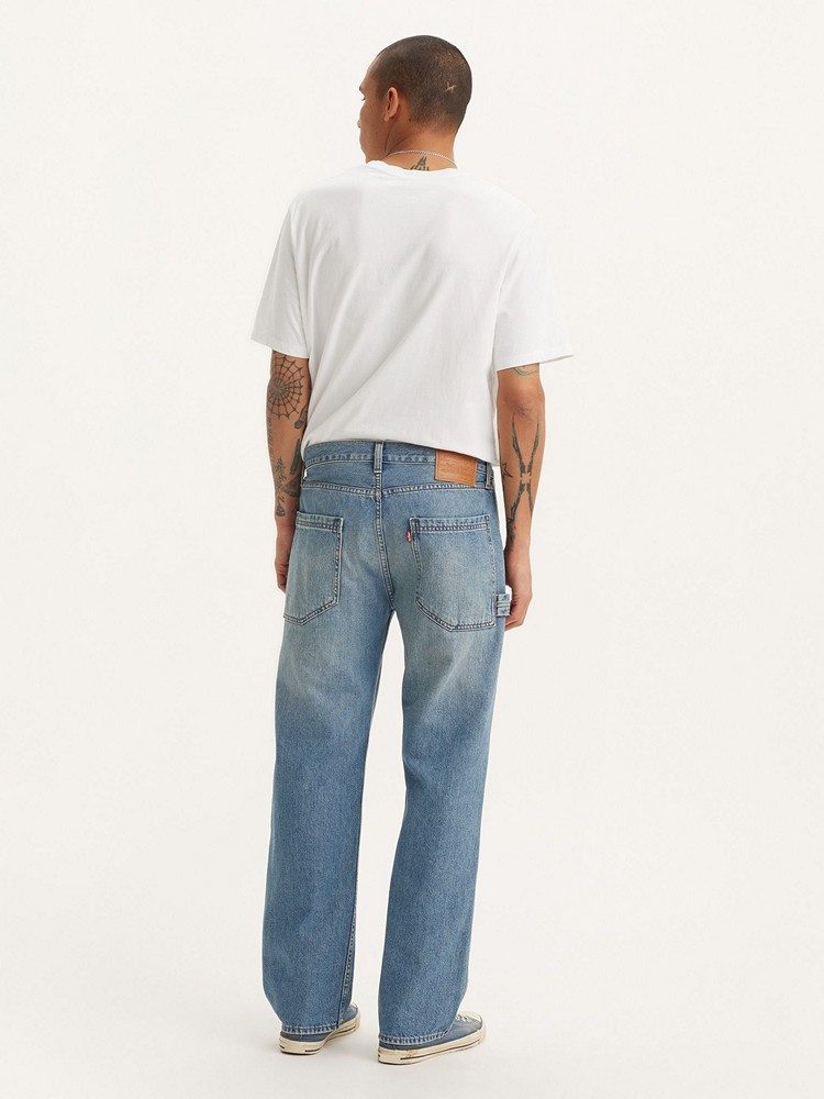 LEVI'S 555 RELAXED STRT UTILITY MED INDIGO - WORN IN