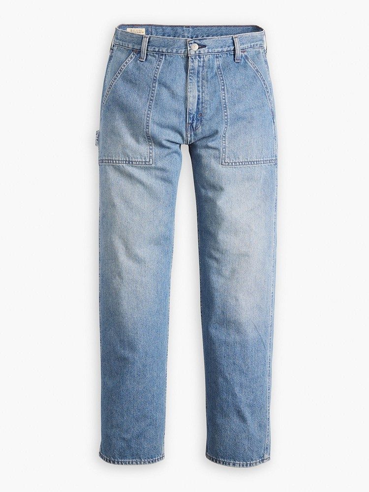 LEVI'S 555 RELAXED STRT UTILITY MED INDIGO - WORN IN