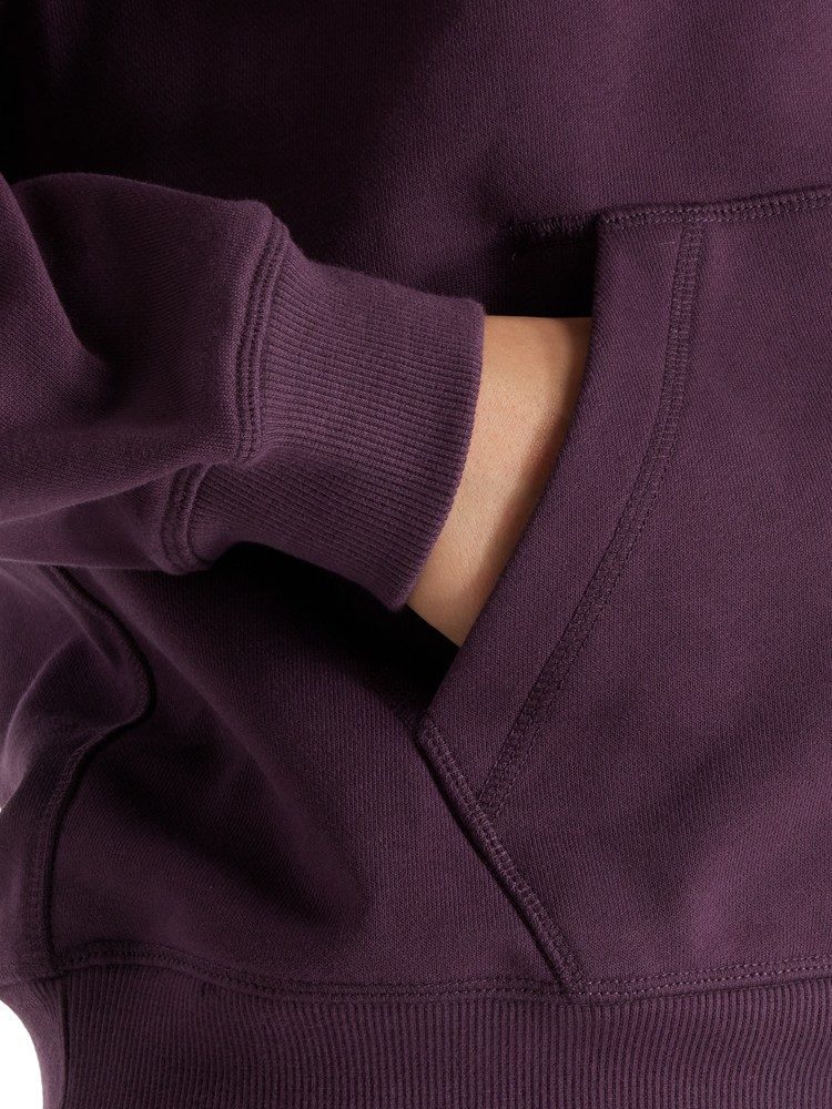 NEW BALANCE  ATHLETICS FRENCH TERRY OVERSIZED CHOICE HOODIE PLUM BROWN