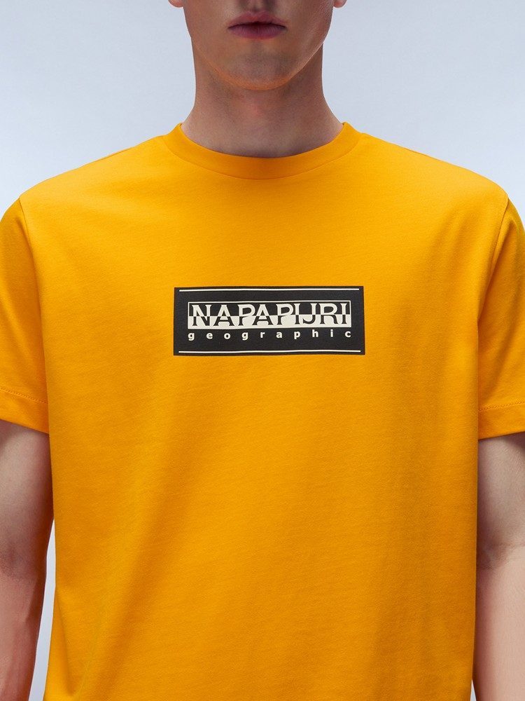 NAPAPIJRI S-BOX LOGO SS ORANGE MARIGOLD