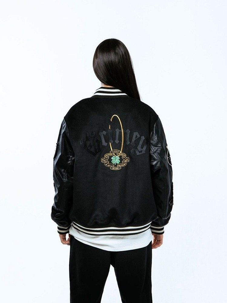 GRIMEY SAOIRSE BASEBALL JACKET BLACK