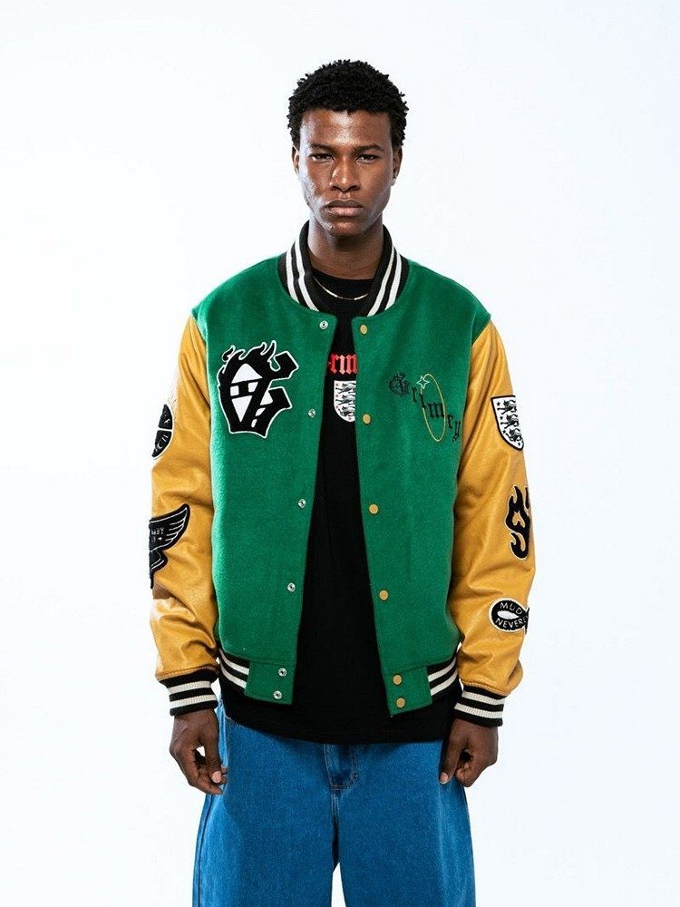 GRIMEY SAOIRSE BASEBALL JACKET GREEN