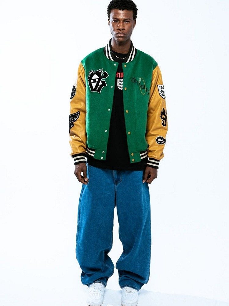 GRIMEY SAOIRSE BASEBALL JACKET GREEN