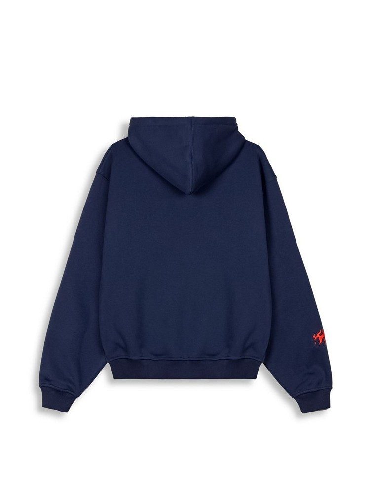 GRIMEY SCRATCHING MEMORIES VINTAGE HOODIE NAVY