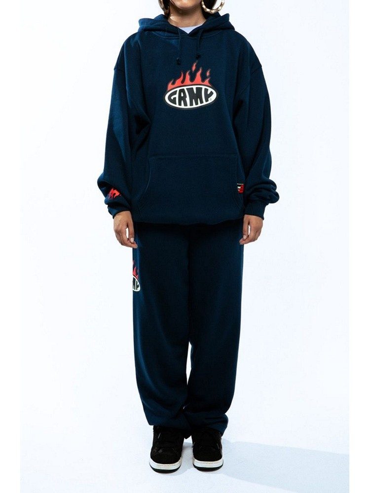 GRIMEY SCRATCHING MEMORIES VINTAGE HOODIE NAVY