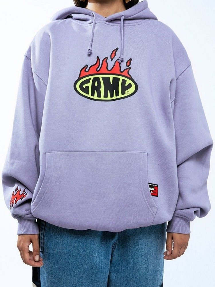 GRIMEY SCRATCHING MEMORIES VINTAGE HOODIE VIOLET