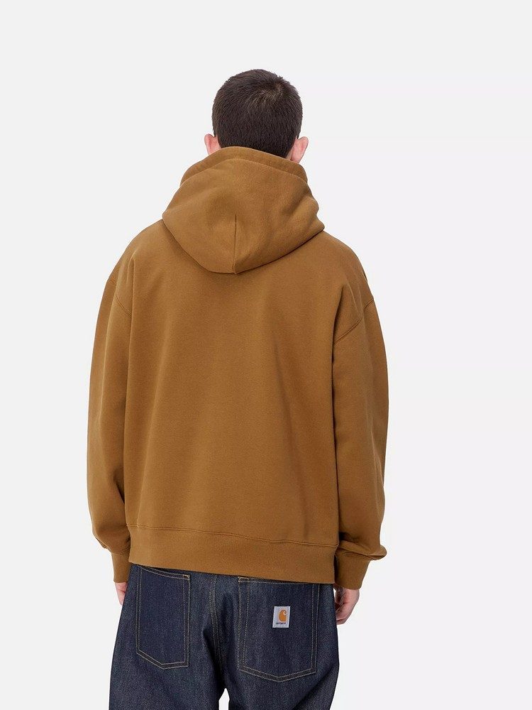 CARHARTT WIP HOODED BROWN DUCKS SWEAT