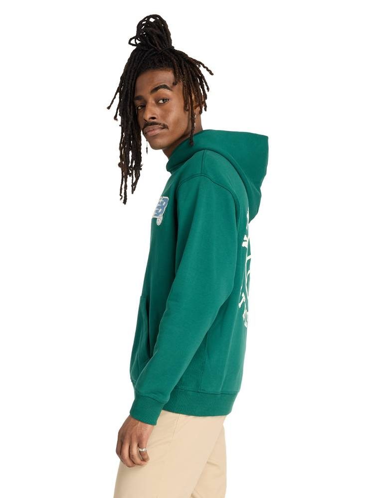 NEW BALANCE ATHLETICS RELAXED LEAGUE HOODIE MARSH GREEN