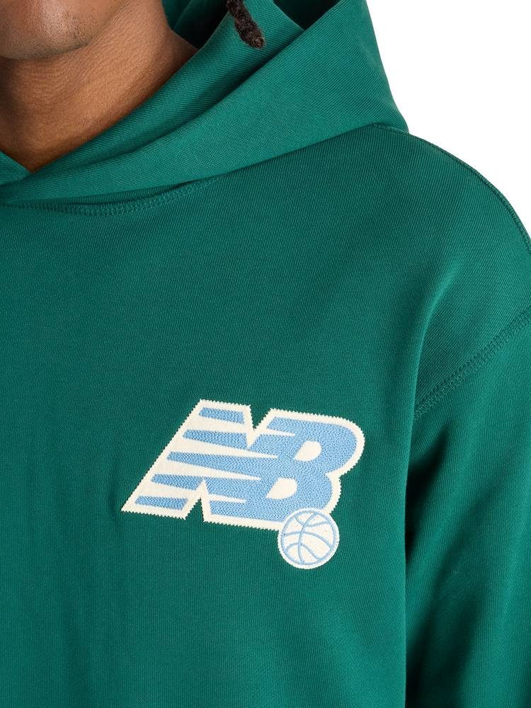 NEW BALANCE ATHLETICS RELAXED LEAGUE HOODIE MARSH GREEN