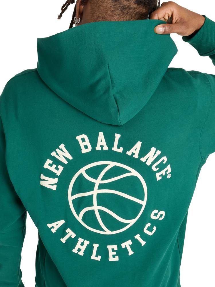 NEW BALANCE ATHLETICS RELAXED LEAGUE HOODIE MARSH GREEN