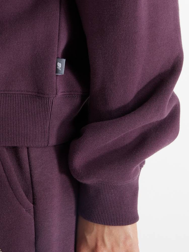 NEW BALANCE GRAPHIC FLEECE CREW PLUM BROWN