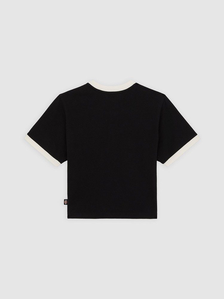 DICKIES LEWISTOWN RINGER SS TEE W BLACK