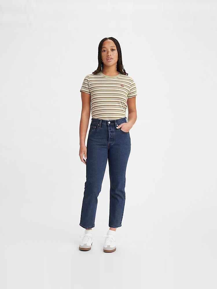 LEVIS 501 CROP - SALSA STONEWASH