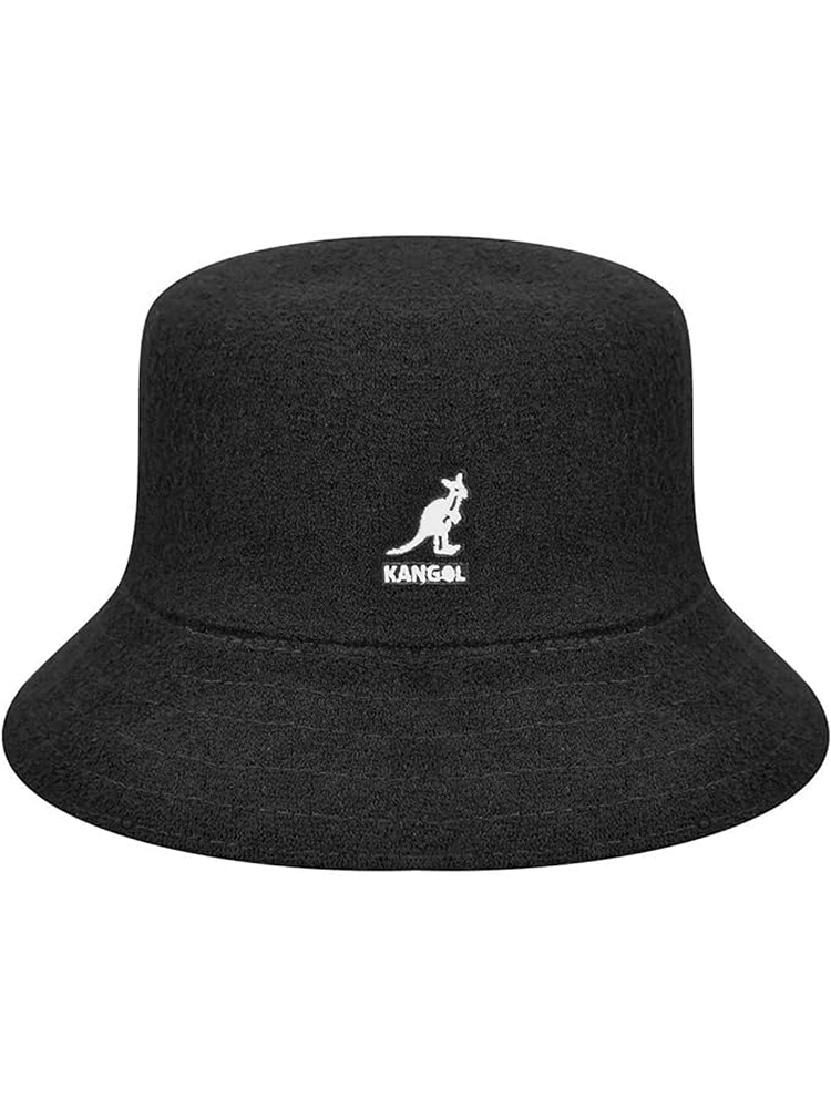 The Kangol Bermuda is an update of the legendary bucket hat that has been sported by famous rappers during the golden era of the 80s...remember Kool Keith, LL Cool J, Slick Rick and other flamboyant guys with outstanding microphone skills. The iconic Kangol Bermuda Bucket Hat is equipped with a terry cloth-inspired texture as well as basic features such as the unique bell-like shape, a moisture-absorbing sweatband at the interior, and the famous Kangol kangaroo logo embroidered at wearer's left. 45% modacrylic, 40% acrylic, 15% nylon; headband: 100% nylon.